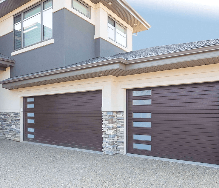 Modern garage door installation